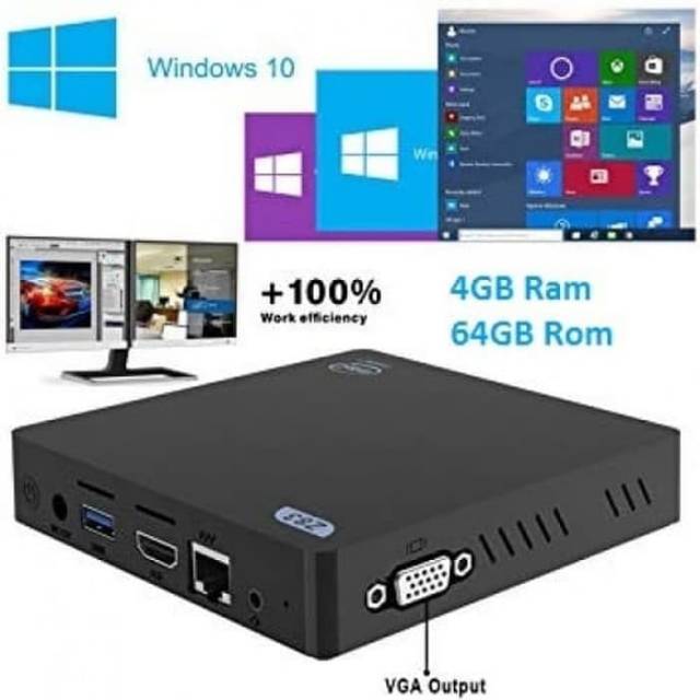 Mini PC Beelink Z83V 4GB RAM 64GB Intel X5 Z8350 Windows 10 VGA HDMI GigaBit LAN WIFI mountBracket