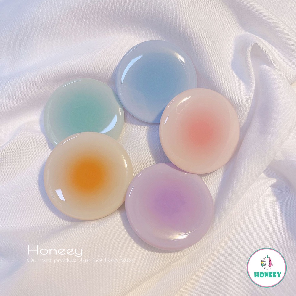 Expanding Phone Stand Holder 3D Glitter Shiny Gradient Silicone Phone Stand Holder Finger Holder Gasbag Fold Bracket Mobile Phone Grips