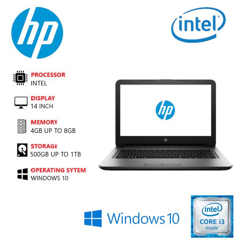 Laptop HP 14 CORE i3 ram 4gb/ hdd 1tb || [FREE MOUSE/tas]