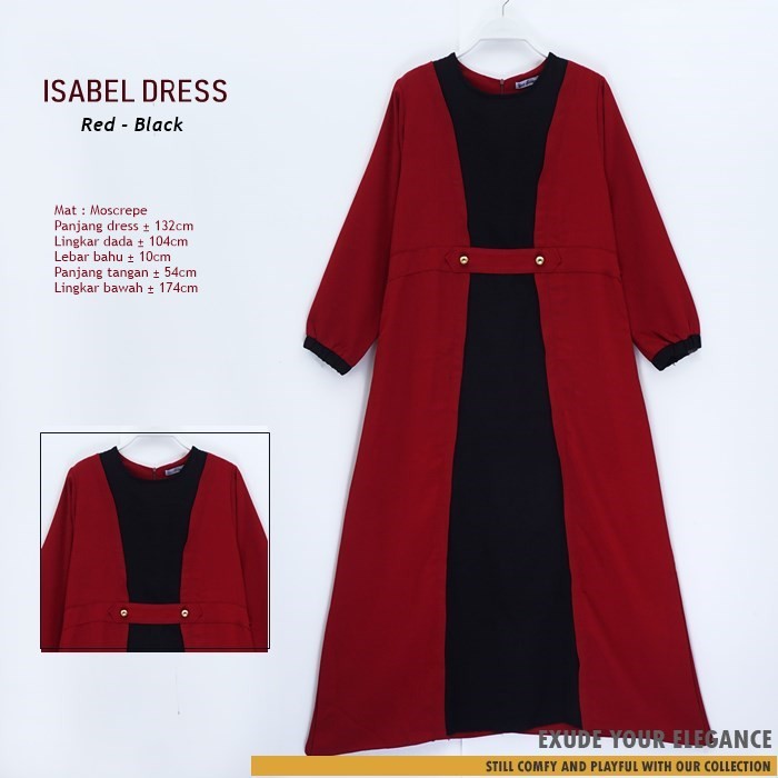 Gamis Moscrepe Polos Terbaru atau Longdress Fashion | ISABEL DRESS