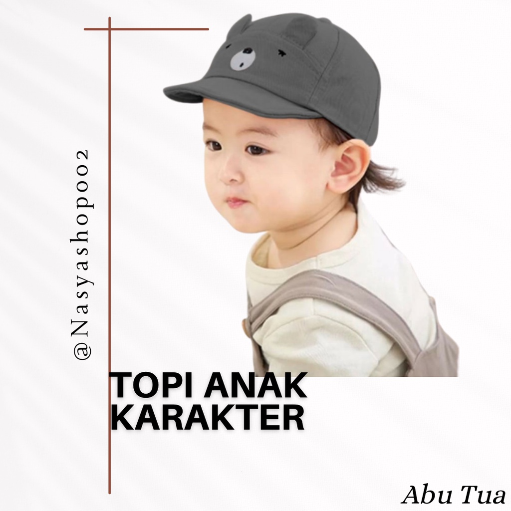 Topi Anak Karakter Laki Laki Perempuan 0-3 Tahun Topi Bayi Lucu Topi Kids Topi Anak topi anak laki l
