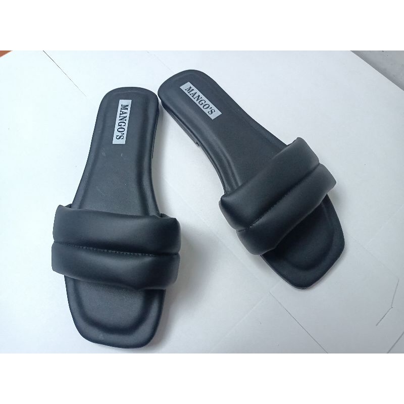 Sandal Nevada Terlaris SHOPPE | Sandal Slop Pita Wanita-MANGO'S 02 Hitam