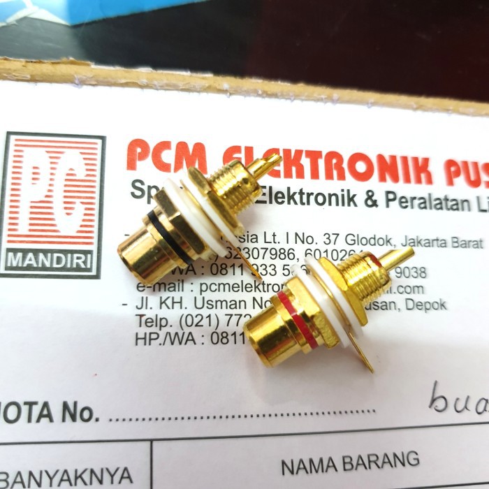 New soket RCA GOLD di box / harga satu set