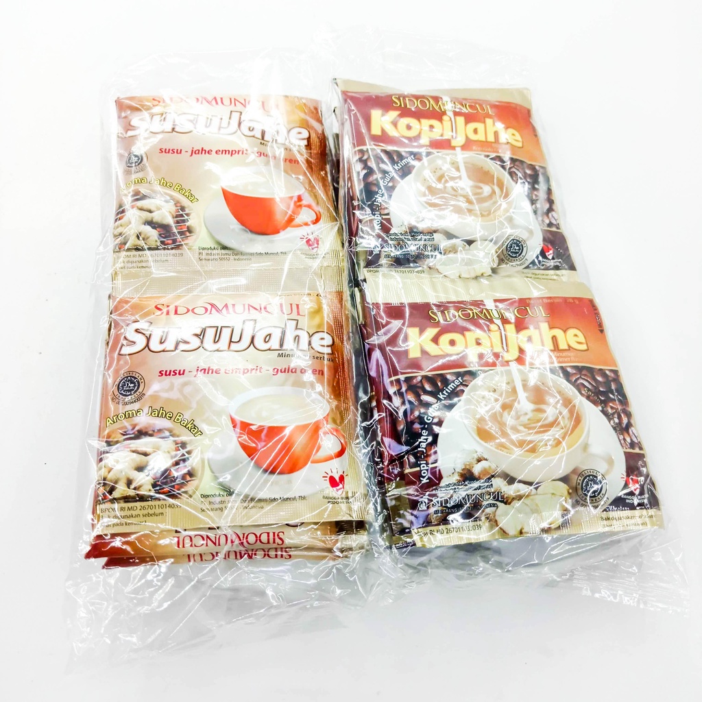 

Sidomuncul Minuman Serbuk Jahe Susu Kopi Jahe Isi 10 Pcs