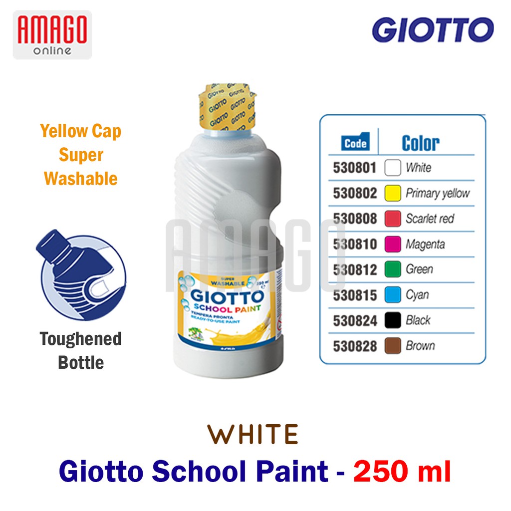 GIOTTO SCHOOL PAINT - WHITE - 250 ml - 530801