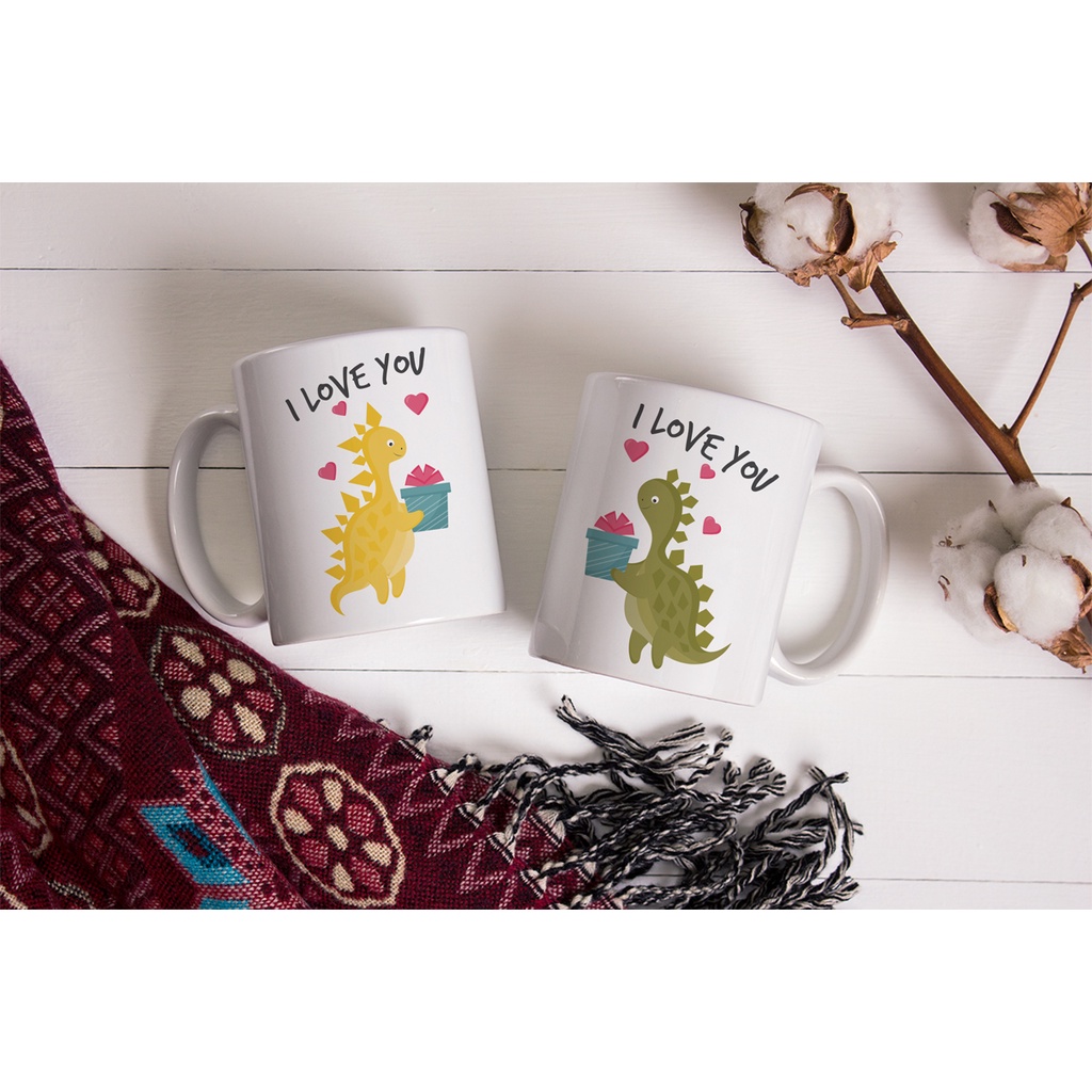 Mug Couple Valentine series - Hadiah / Kado / Souvenir - By Crion