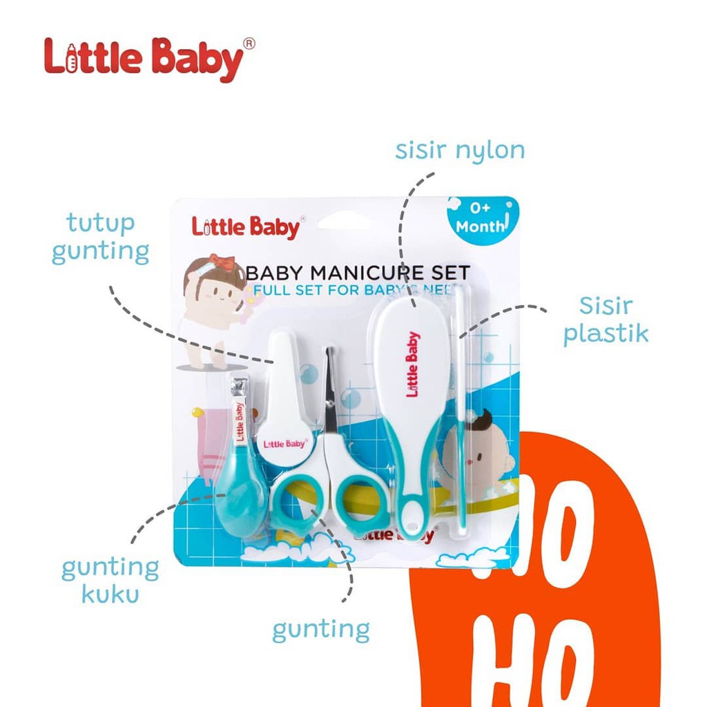 Little Baby Manicure Set Sisir Gunting Kuku Bayi 6in1