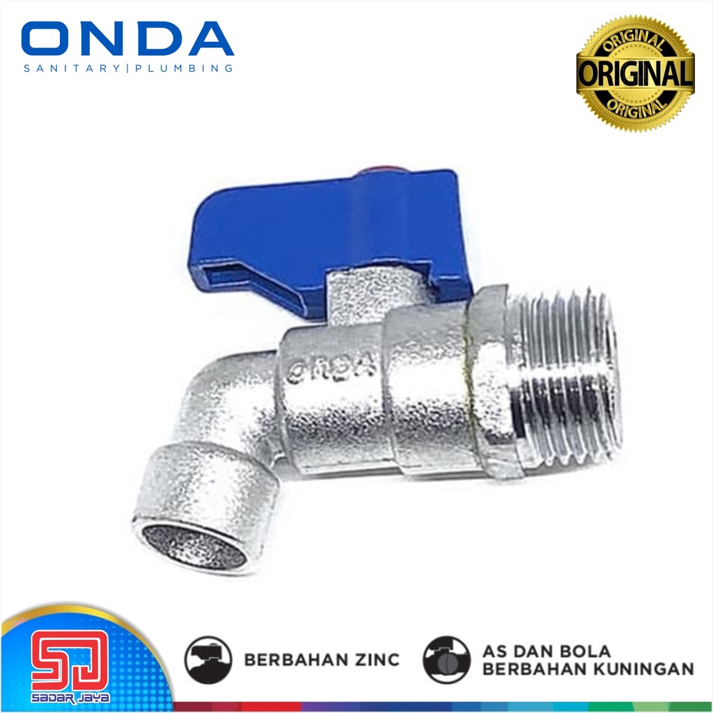 ONDA BM Kran Tembok Murah Keran Pendek Cebol 1/2&quot;  3/4&quot;
