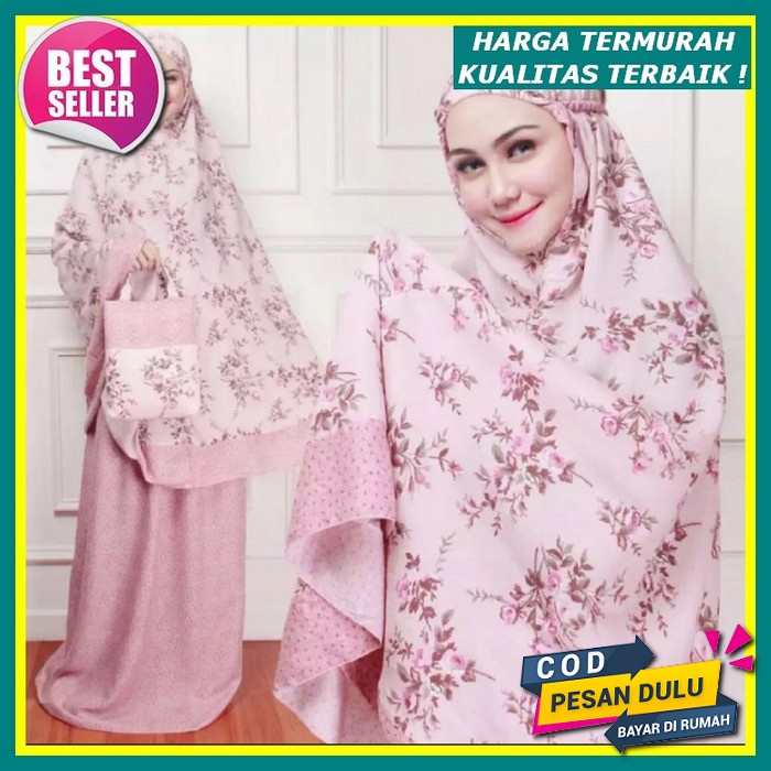 Mukena Renda Premium Mewah Mukena Andin Terbaru 2022 Sutra Bordir Cantik Mukenah Dewasa Halus Adem M