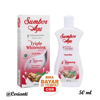 SUMBER AYU PEMBERSIH KEWANITAAN TRIPLE WHITENING 50ml (PEARLY WHITE - PINK)