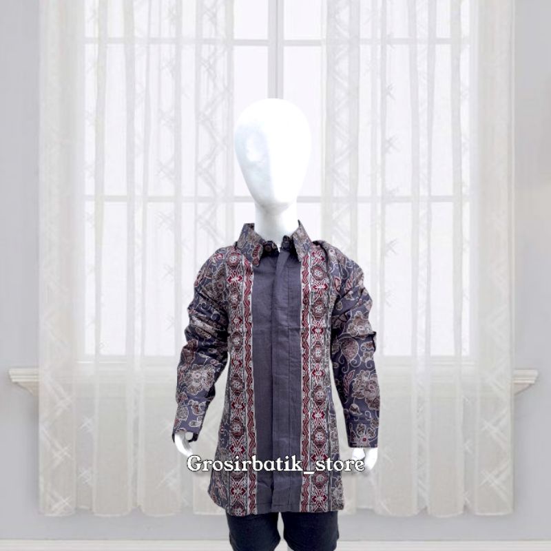 Kemeja batik couple pria lengan panjang premium ayah dan anak