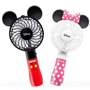 Kipas angin portable karakter Mickey Minnie mouse Rechargeable  Limited