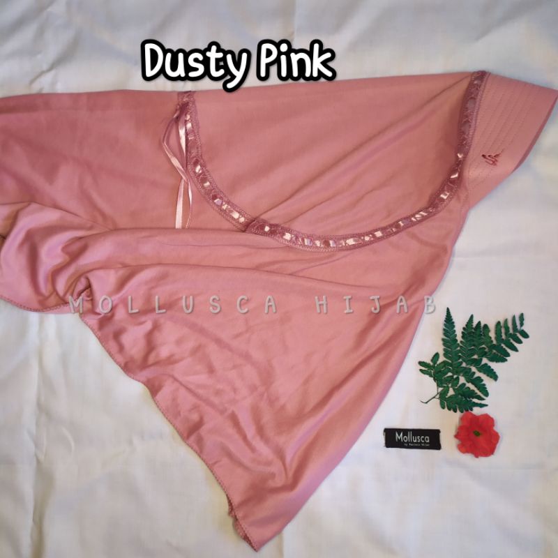 mollusca hijab kerudung jilbab bergo anak sekolah tk sd mi smp sma dewasa instan warna dusty pink da
