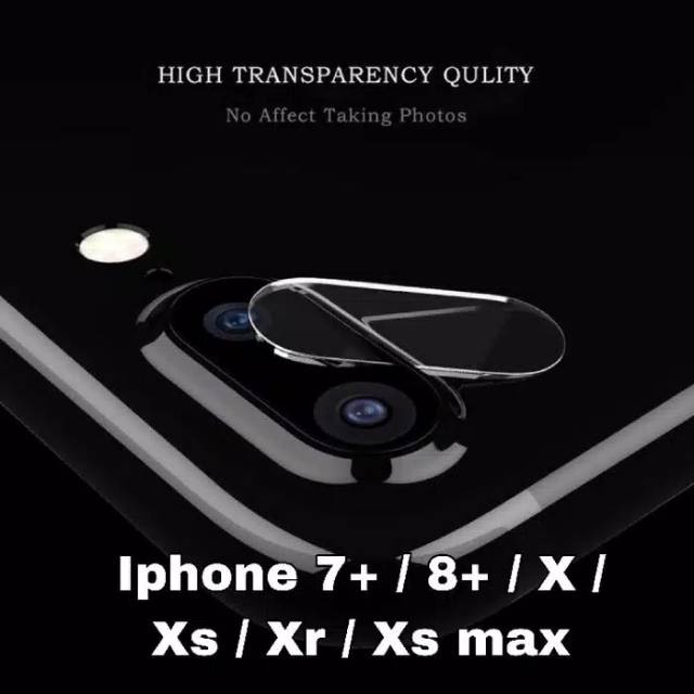 Tempered glass proteksi untuk camera tipe iph0ne7+ 8+ X Xs Xr XsMax clear