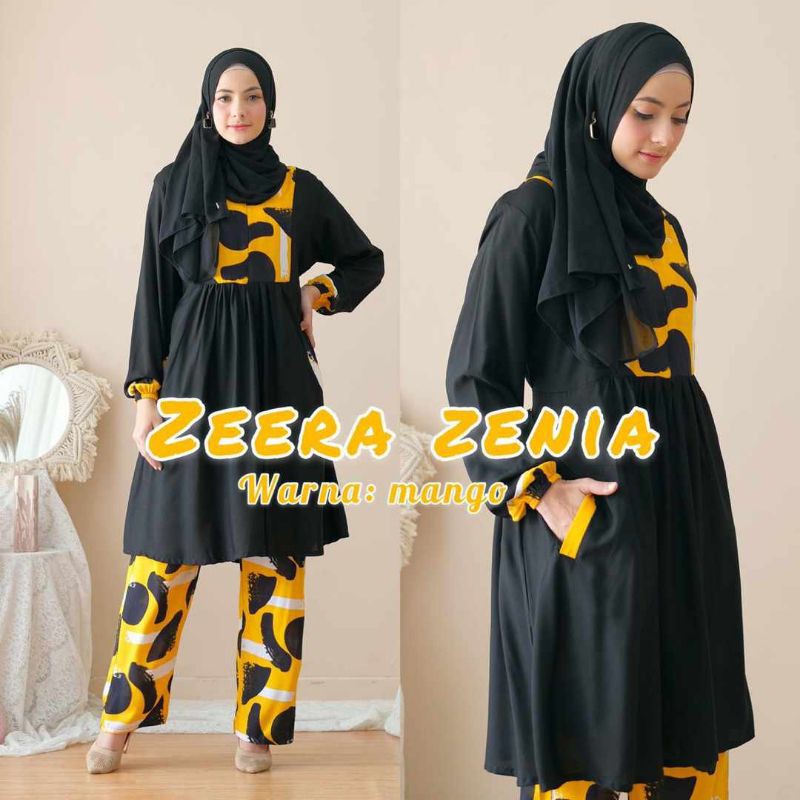 Daster Arab ZEERA ZENIA One Set Tunik Rayon super