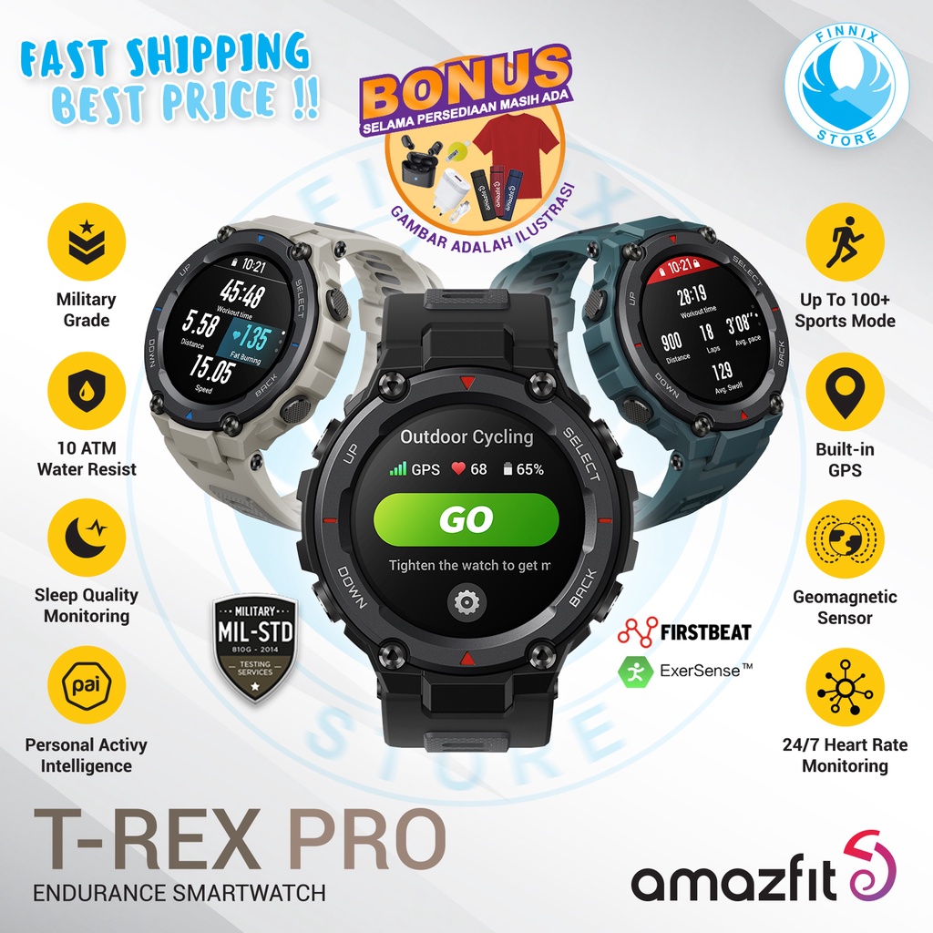 Amazfit T-Rex Pro Smartwatch - Garansi Resmi