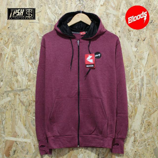 hoodie bloods maroon premium