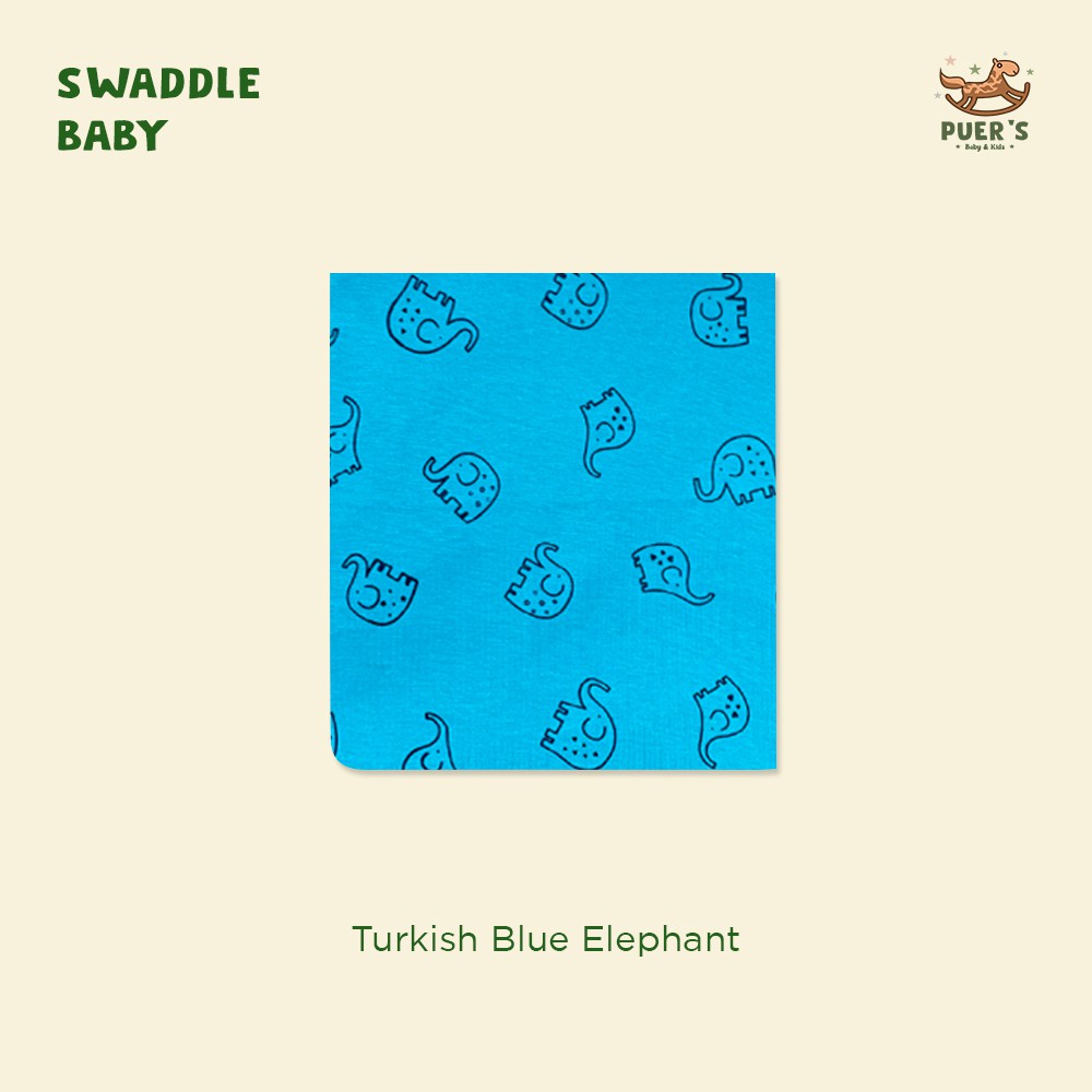 BEDONG BAYI (SWADDLE BABY) PUER'S TURKISH BLUE ELEPHANT