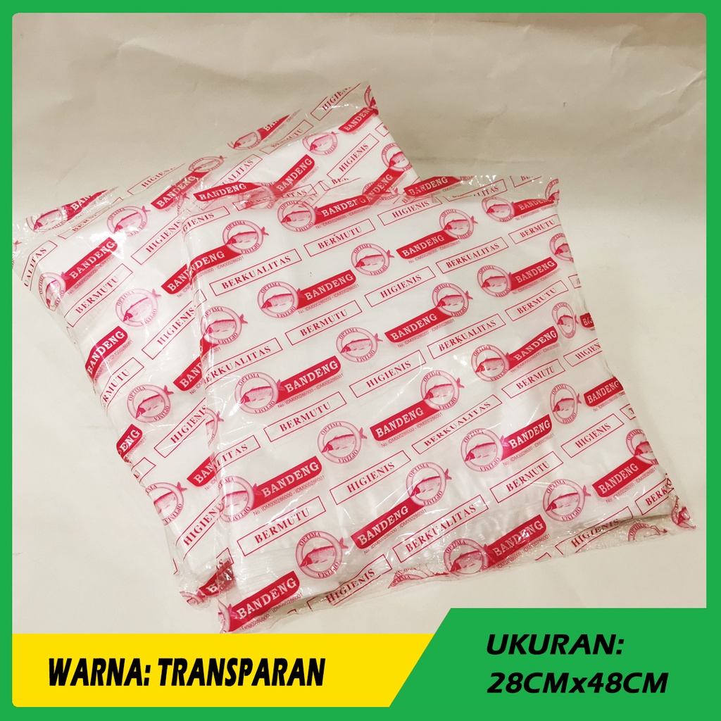 Kantong Plastik Bening Ukuran 16X34/24x42/28x48/35x58cm Plastik Kresek Bening Ekonomis Food Grade Aman Dipakai Grosir