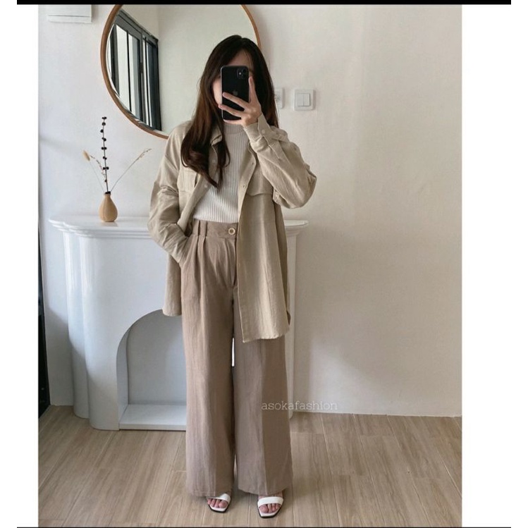 KULOT LINEN PREMIUM SEOUL LAURA SLIM KULOT LINEN HW