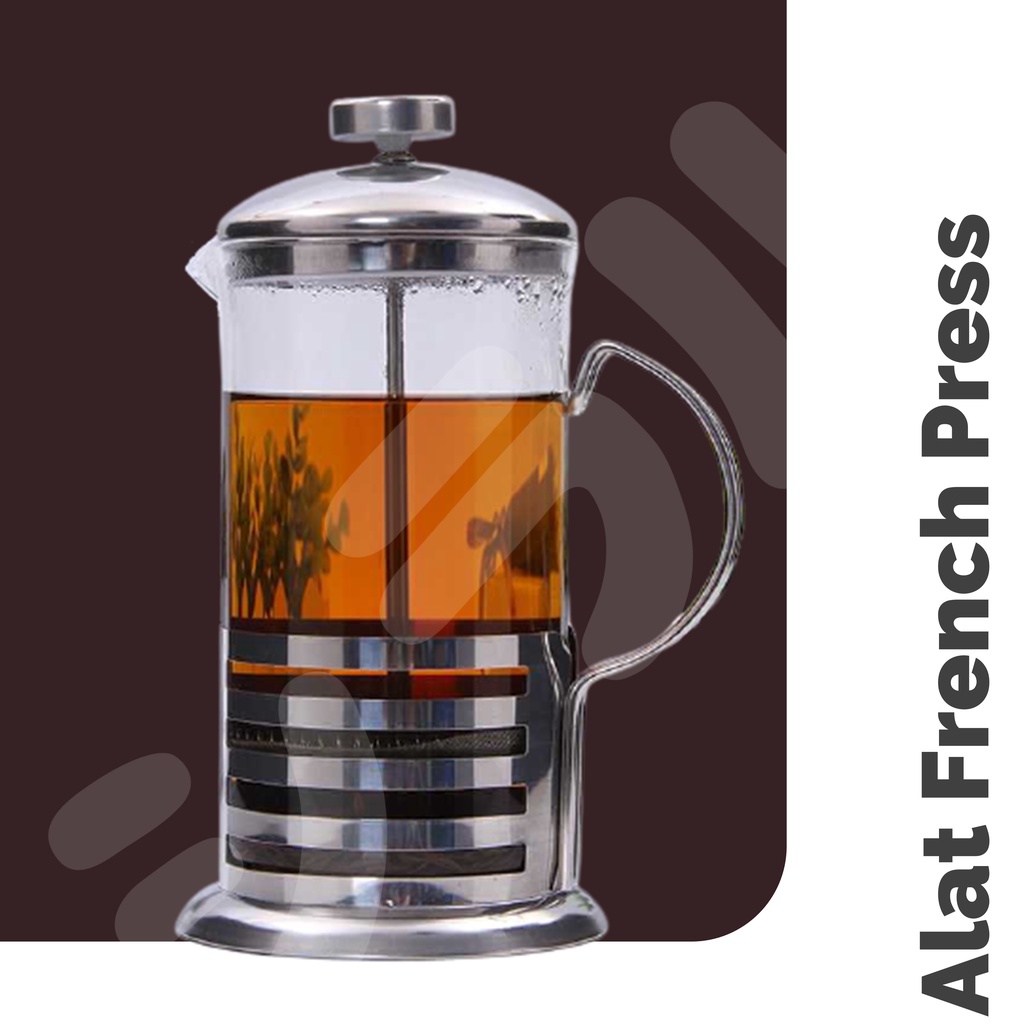 Alat French Press Coffee Maker Plunger Peralatan Kopi Barista Pot 350ml 600ml 800ml