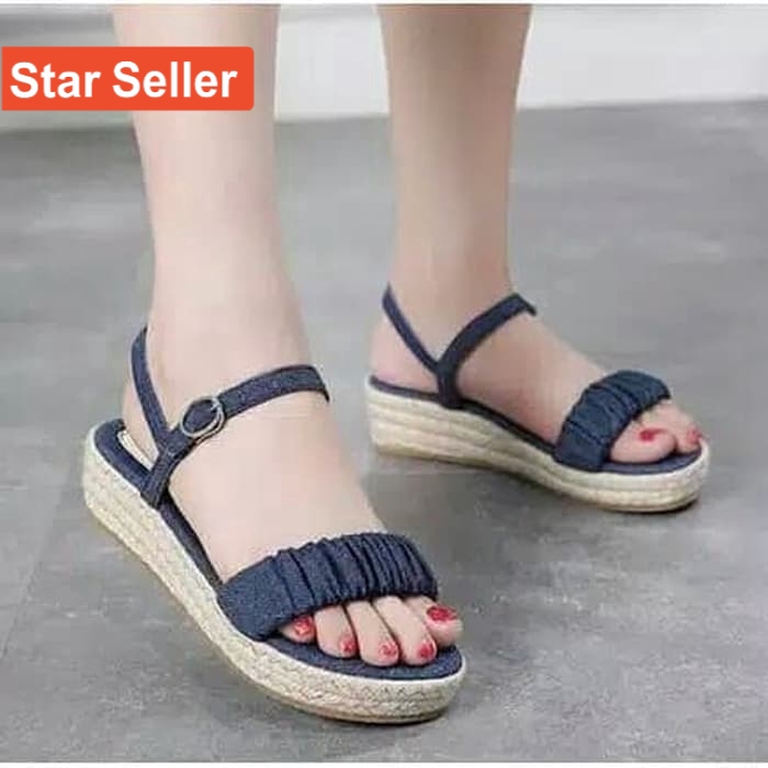 HEELS STRAPPY WANITA SANDAL PESTA UNDANGAN SANTAI CEWEK EMORY HIIL MURAH MODEL IMPORT GC BRUKAT MIKA