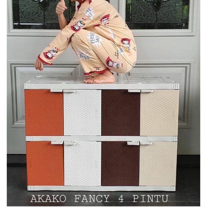 Lemari TV lemari serbaguna Akako fancy 2 susun