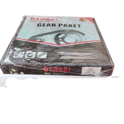 Gear Paket OTOBAI Gearset Gir Paket Rantai Motor WIN 14T-41T 428H-108 OTOBAI / KN  Set