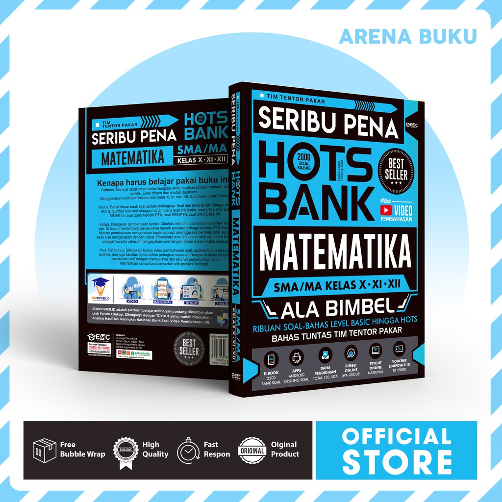 BUKU SOAL MATEMATIKA SMA MA | SERIBU PENA HOTS BANK MATEMATIKA SMA MA KELAS X, XI, XII