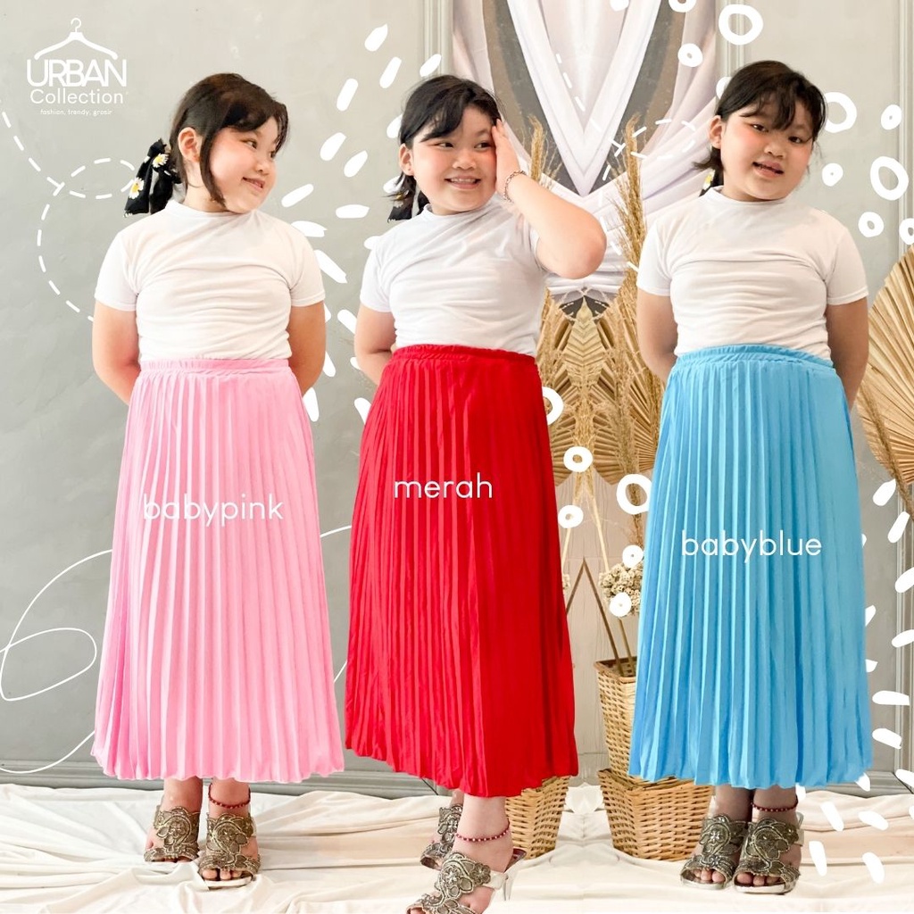 ROK PLISKET ANAK SD / ROK PLISKET ANAK PREMIUM / ROK PLISKET SD / ROK ANAK 6-11 Tahun