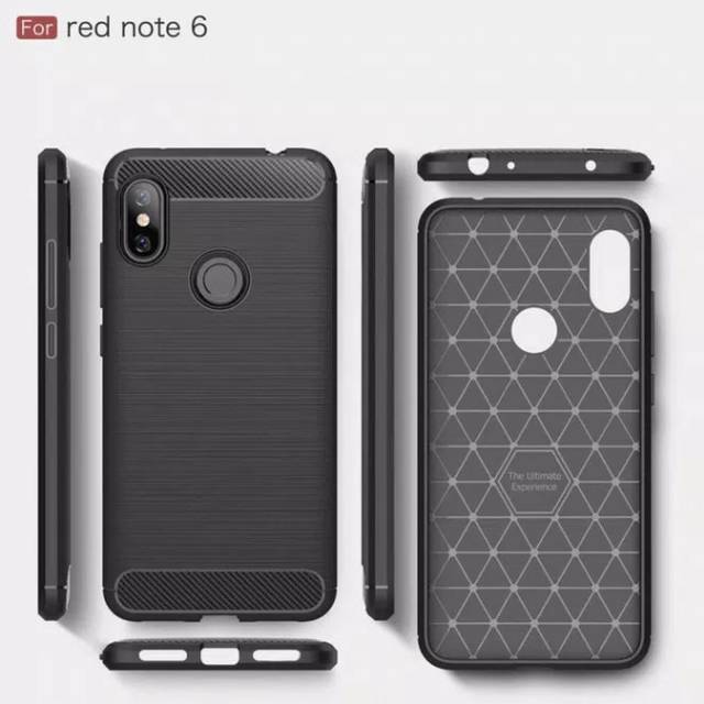 Silicon carbon fiber Xiaomi redmi note 6 pro soft case cover casing