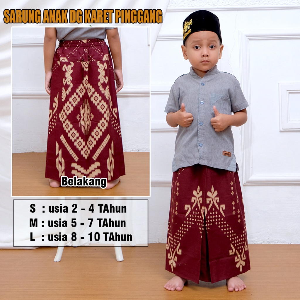 Sarung Anak Modern Motiv Terbaru Untuk Usia 2-10 Sarung Batik anak Model Rok Praktis Bahan Katun Lembut Adem Di Pakai