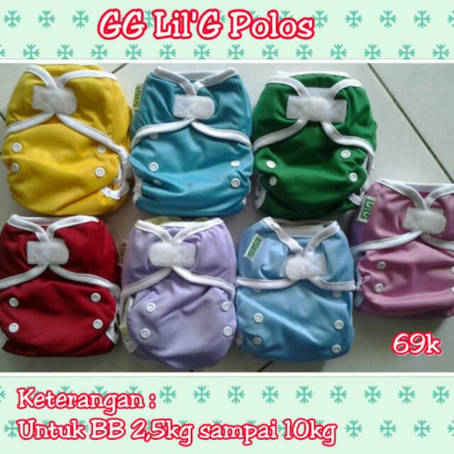 Popok Kain Bayi Cuci Ulang Cloth Diapers Clodi GG LilG Newborn MURAH