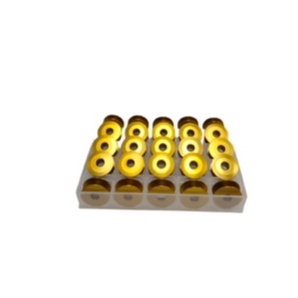 25 Bobbins + Case Spulll Spool Aluminium / Bobbins Mesin Jahit High Speed - EMAS SILVER,BIRU-EMAS