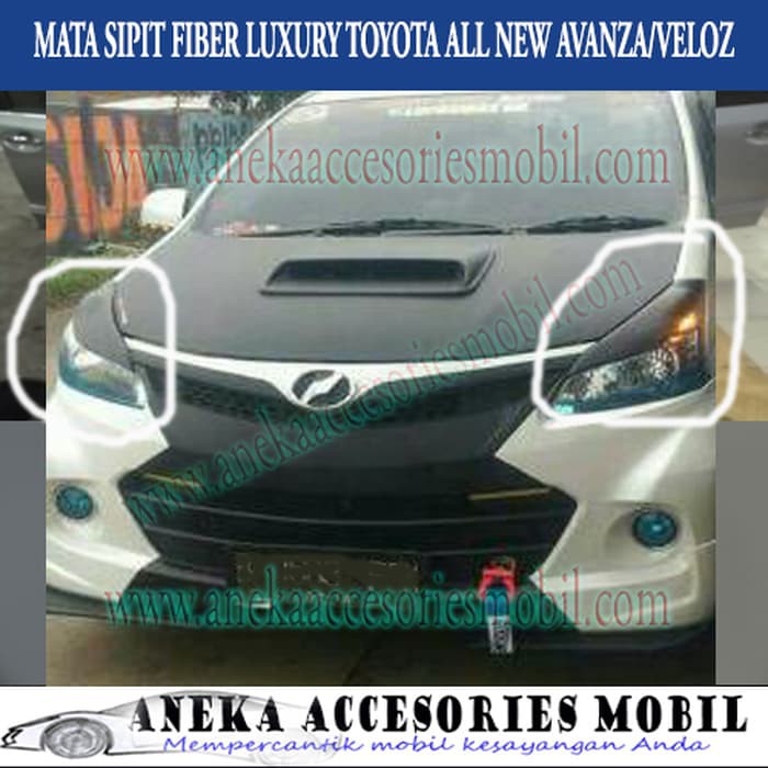 Mata Sipit Eyelid Alis Lampu Depan Fiber Toyota All New Avanza Veloz