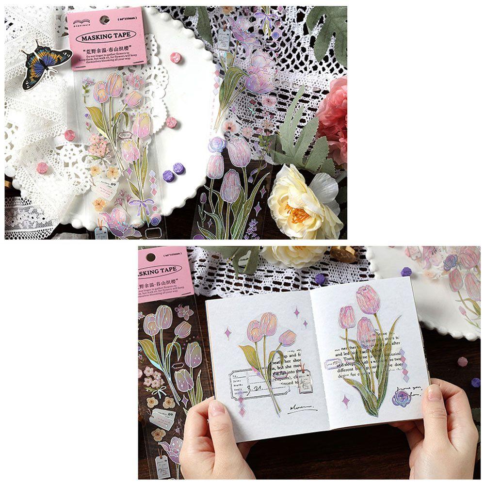 R-flower Stiker Hias Planner DIY Scrapbooking Bunga Sastra Aesthetic Bahan Sticker