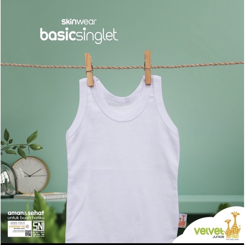 Kaos dalam Singlet bayi velvet junior/Kaos dalam bayi SNI/perlengkapan melahirkan/Baju bayi