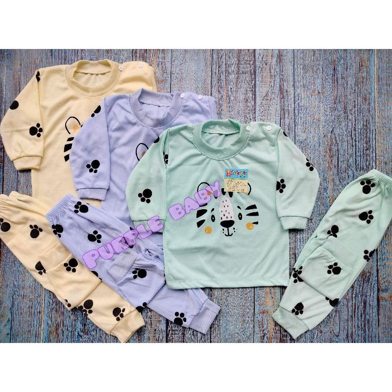 SETELAN PANJANG BAYI  motif kucing