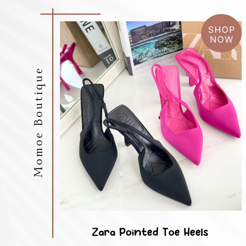 ZS671 Zara Slingback Mules Heels
