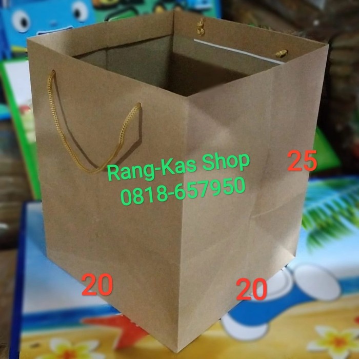 

(TERLARIS) Paperbag Kue 20x20 small polos samson doff