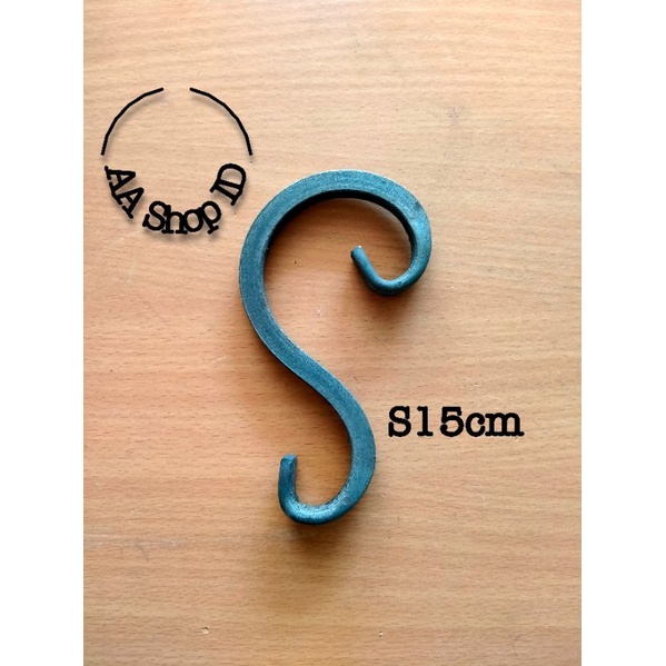 ornamen pagar besi tempa nako leter ( S ) 15cm