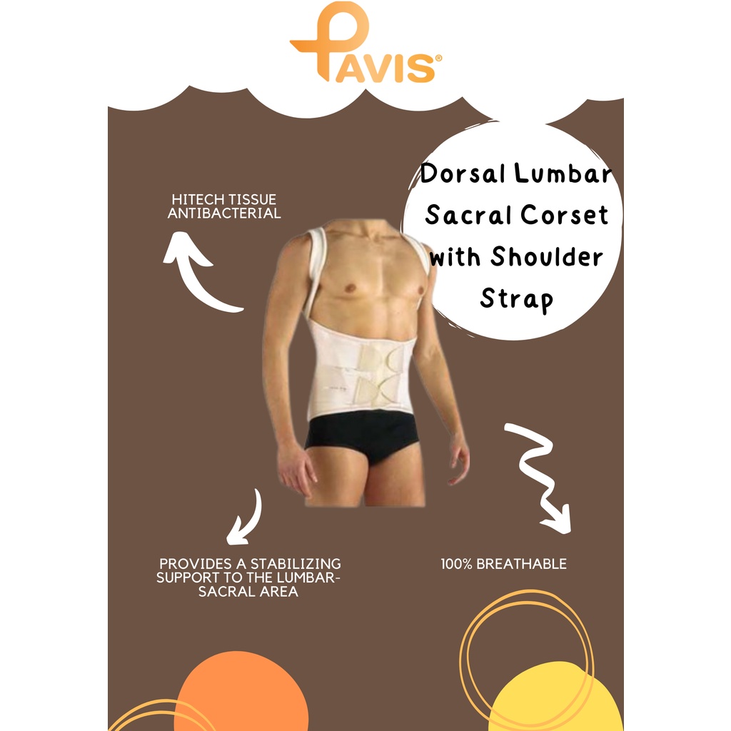 PAVIS Dorsal Lumbar Sacral Corset with Shoulder Strap