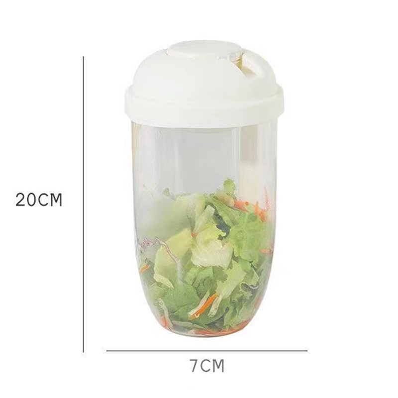 Set Mangkok Salad / Oatmeal / Sereal / Yogurt / Kacang Portable 1000ML Dengan Garpu