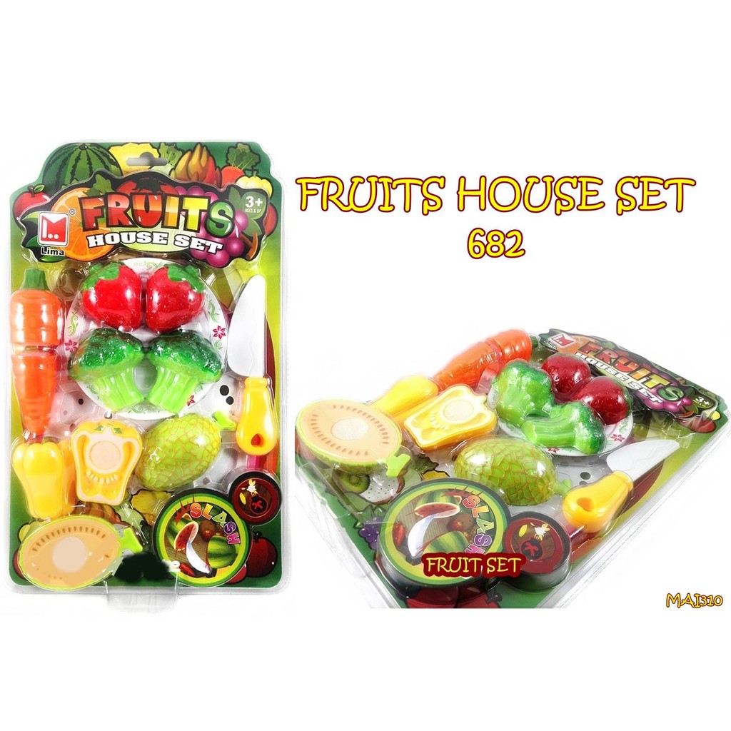 MAI310 MAINAN POTONG BUAH SAYUR FRUITS HOUSE SET 682