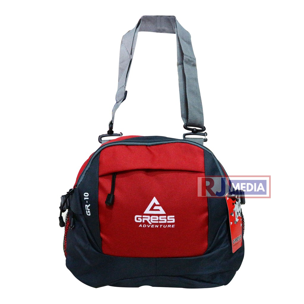 Tas Selempang Gress Besar SlingBag Sporty Cowok Cewek Olah Raga Keren Kuat Original GRESS Tas Olahraga Jogging GYM Workout Pria Wanita GYM Bag