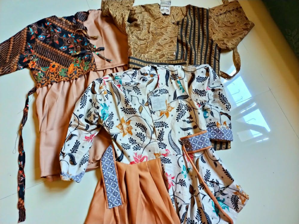 M-l-xl-xxl Batik Tunik Wanita Asj Sa Hrb026 Kenongo Pekalongan Sogan Tulis