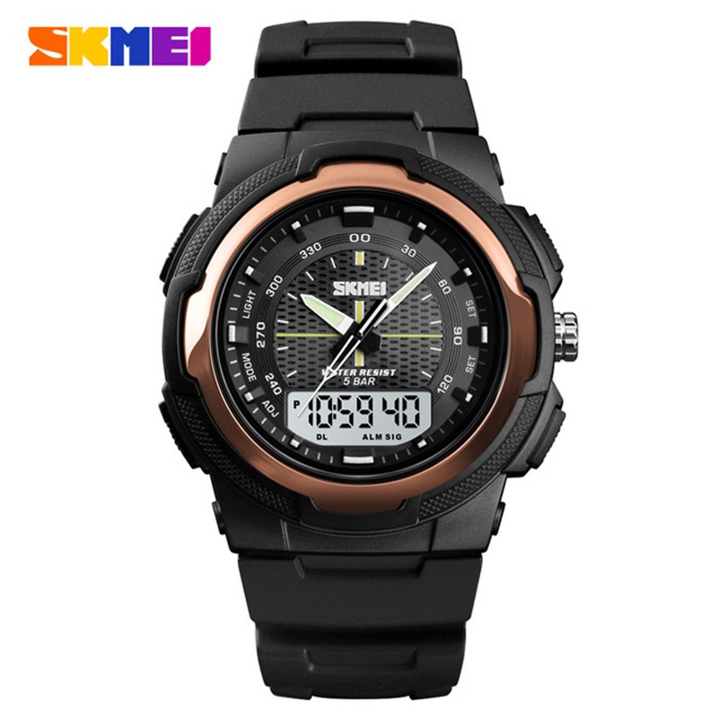 SKMEI 1454 Jam Tangan Pria Digital Analog Dual Time WK-SBY