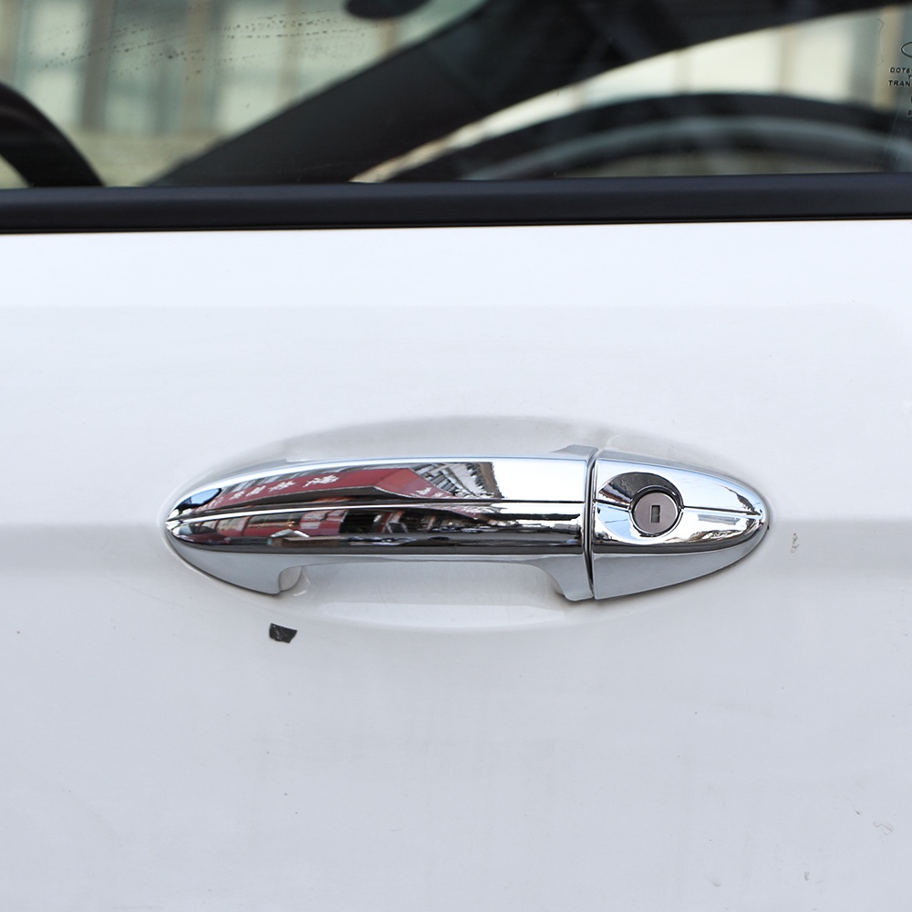 Untuk Ford Ecosport 2013-2017 8Pcs/set ABS Chrome Handle Pintu Eksterior Mobil Penutup Lis Stiker Acc.