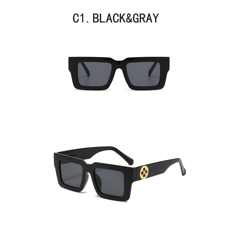 Kacamata Hitam Pelindung UV Bingkai Tebal Persegi Gaya Retro Eropa Amerika Untuk Pria Dan Wanita 2022