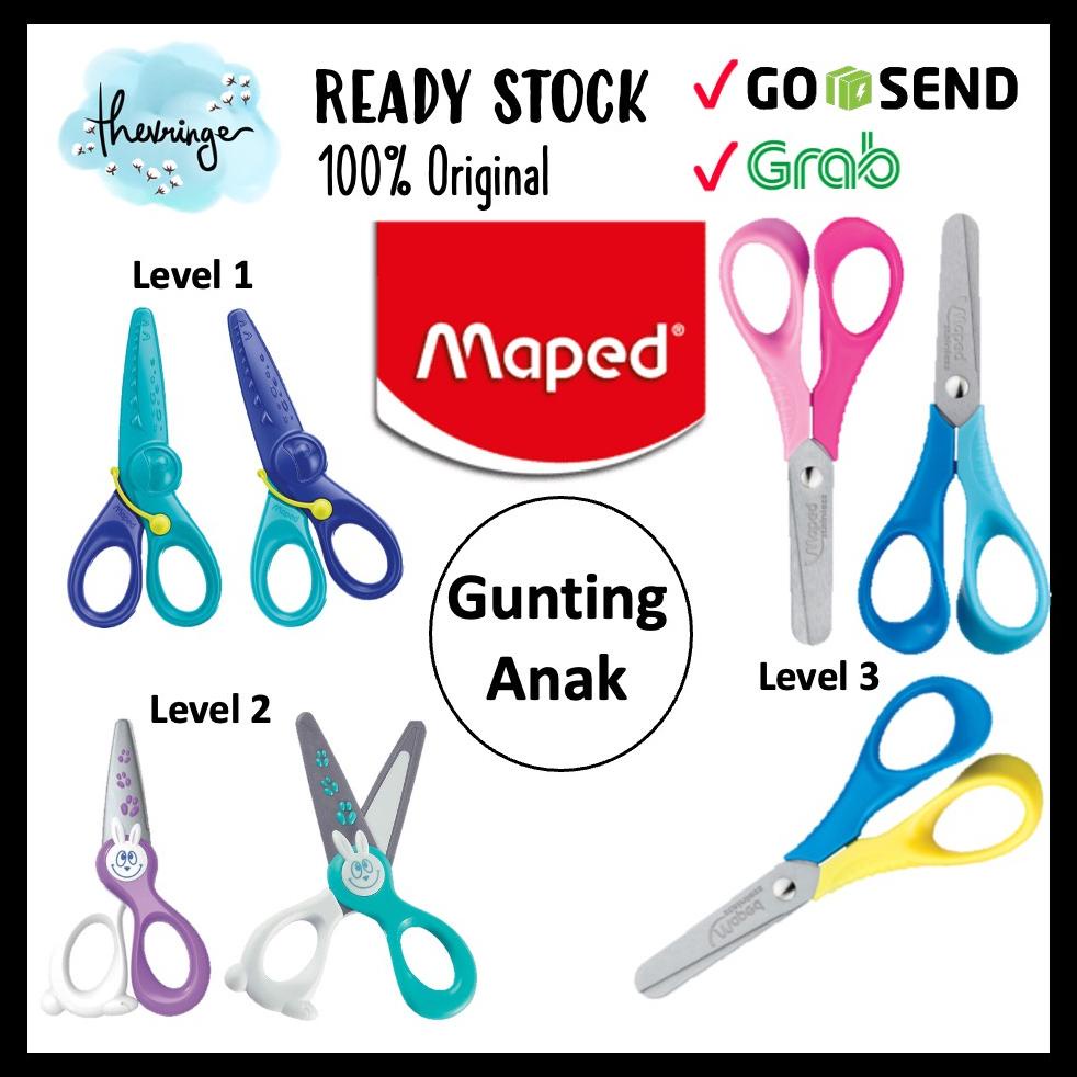 

((BISA COD)) Maped Safety Scissors Belajar Gunting Anak 2 Tahun Kidi Cut Kidi Pulse Vivo 3D Menggunting